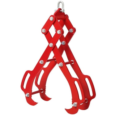 Heavy Duty 4 Claw Log Lifting Tongs, Solid Steel Grapple with Claws Design, 28 Inch, 2205 Lbs Capacity for Tractors, Atvs, Trucks, Forklifts