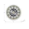 thumbnail image 4 of Clocks - 30" Round - Gear Mechanism - Large Oversized - Wall Clock - White, 4 of 6