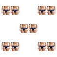 thumbnail image 2 of Qarigey Calzoncillos de ropa interior para hombre, suaves y sexis, superelásticos, suaves y sexis, azul oscuro M Type2 NO2, 2 of 6