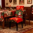 thumbnail image 5 of PRETXORVE Christmas Decorations, Christmas Elastic Chair Cover Removable Washable Dining Chair Covers Christmas Decoration Home Decoration Restaurant Chair Covers Suitable for Kitchen Hotel, 5 of 6