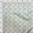 thumbnail image 2 of oneOone Georgette Viscose White Fabric Leaves|Palm Tree & Dinosaur Quilting Supplies Print Sewing Fabric By The Yard 42 Inch Wide, 2 of 4