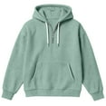 thumbnail image 4 of Letdown Mens Texture 1/4 Zip Up Hooded Sweatshirt, Casual Solid Waffle Long Sleeve Drawstring Hooded Pullover With Pockets Lightweight Casual Outdoor Athletic Tops (Light Green,S), 4 of 5