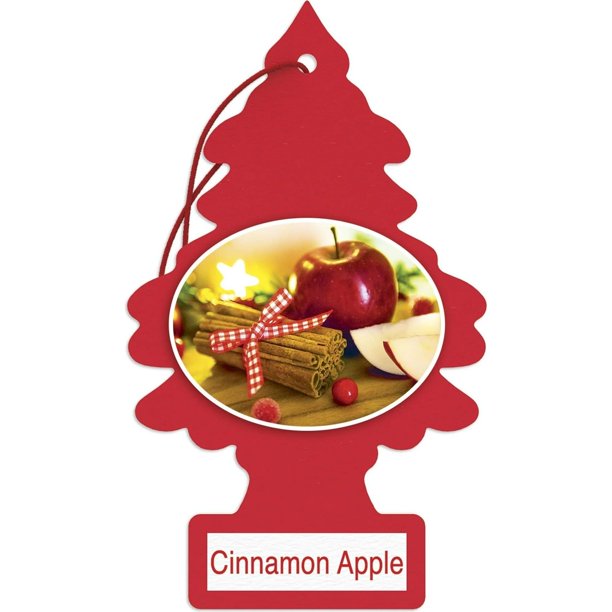 Ambientador para auto Little Trees Cinnamon Apple, paquete de 24