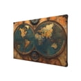 thumbnail image 2 of 8x12 inch Canvas Painting Wall Art Decor Retro Earth Map,Man Cave,Bedroom,Study,Cafes Wall Decor Prints & Poster,Classic Earth Map Art Oil Painting Canvas,Gift For Map Collector,Library,Cafe, 2 of 6