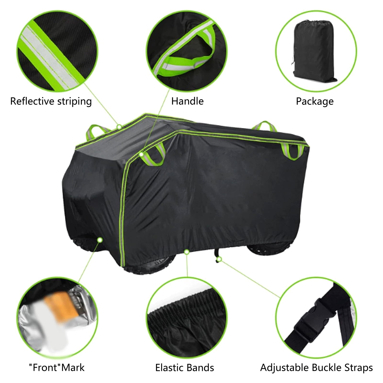 Waterproof Heavy Duty ATVs Covers for Scooter Motorcycle Outdoor Storage Dust Rain UV Protective 210D Oxford Fabric