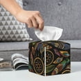 thumbnail image 6 of Gukieu Decorative Feathers Print Leather Tissue Box, PVC Waterproof Velcro Opening and Closing Square Tissue Box Holder, Suitable for Home and Office Decoration, 6 of 7
