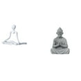 thumbnail image 1 of Figura de escritorio,Escultura abstracta de pensador para decoración de oficina y hogar.,Estatua de mono,Estatua de Buda Mono para Interiores y Exteriores Budista,Figuras en miniatura, 1 of 8