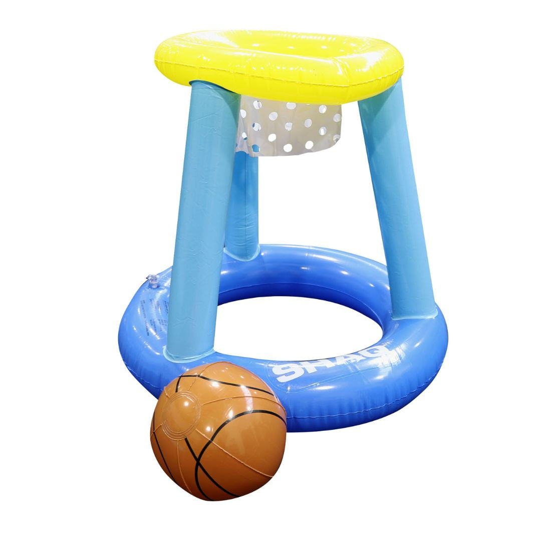 SHAQ Inflatable Floating Hoop for Pool Basketball Play Durable Shaq Basketball Hoop Easy Setup Pool Game for Kids Pool Hoop for Adults