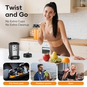 1000W Personal Blender for Smoothies and Shakes, Smoothie Maker with 6 Blades, 2*23 oz Cups, 1*10oz Grind Cup, Portable Blenders for Kitchen