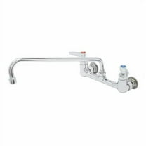 T&S Brass - 8'' Wall Mount Mixing Faucet, CV Cerama Cartridges, 14'' Swing Nozzle & Lever Handles