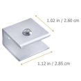 thumbnail image 4 of MasteelfCA 8pcs Square Adjustable Glass Clip Glass Support Clip Bracket Glass Clamp Bracket, 4 of 7