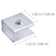 thumbnail image 2 of YOSADIER 8Ud Sujetavidrios Plata Soporte Ajustable Para Estantes Y Muebles De Vidrio, 2 of 8