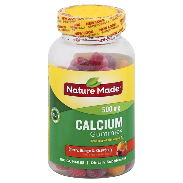 NATURE MADE Gummies, Calcium, 500 mg Cherry, Orange ...