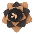 thumbnail image 4 of YEAHIBABY Brown Wooden Lapel Pin for Suit Decorative Flower Boutonniere Pin Ideal for Weddings and Parties, 4 of 6