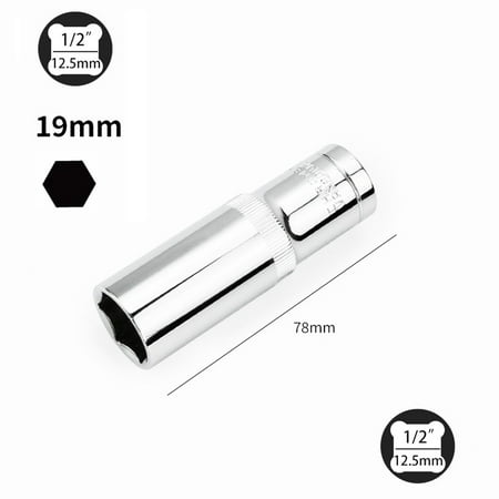 

1Pcs 1/2inch 8-32mm Deep Socket Adapter Hex Socket Wrench Heads Ratchet Tool