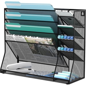 INTIGE 5-Tier Desk Organizer with 4 Pen Holders