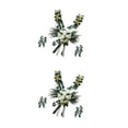 thumbnail image 4 of Moyic 12 Pieces Wedding Car Decorations Kit Silk Bows Flower Ribbon Set Verde 2Conjunto, 4 of 6