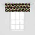 thumbnail image 2 of Ambesonne Floral Window Valance, Cartoon Style Concept of Long Hawaiian Plants and Flowers, Curtain Valance for Kitchen Bedroom Decor with Rod Pocket, 54" X 18", Pink Yellow, 2 of 3