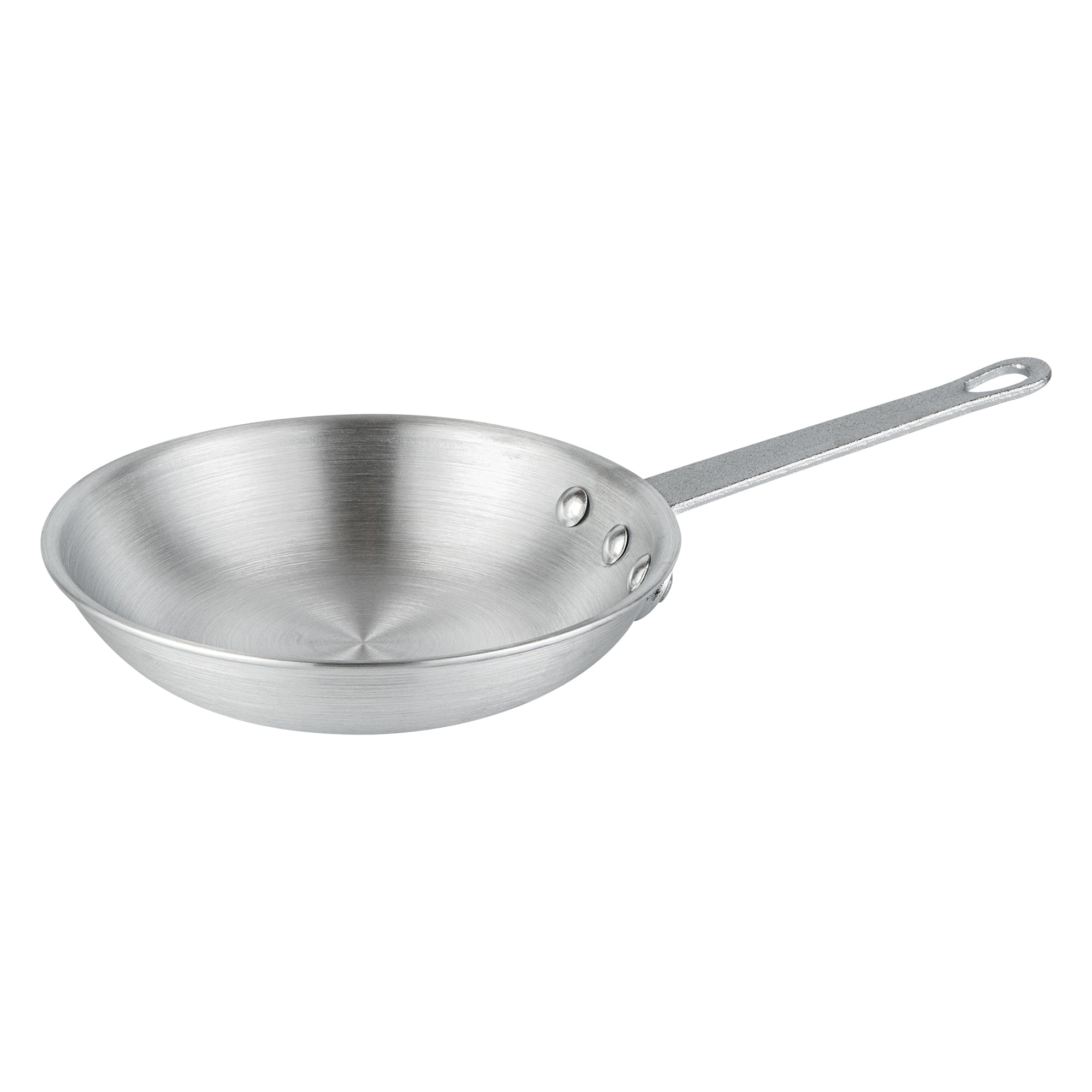 Restaurantware-Met Lux 7 Inch Fry Pans, Set Of 6 Durable Frying Pans - Satin Finish, Triple-Riveted, Silver Aluminum Cooking Skillets, For Searing, Sautéing, And Browning Food
