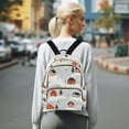 thumbnail image 7 of FORMRS Mini Backpack Purse for Women Quilted Travel Daypack Casual Shoulder Bag, Cartoon Red Houses, 7 of 7