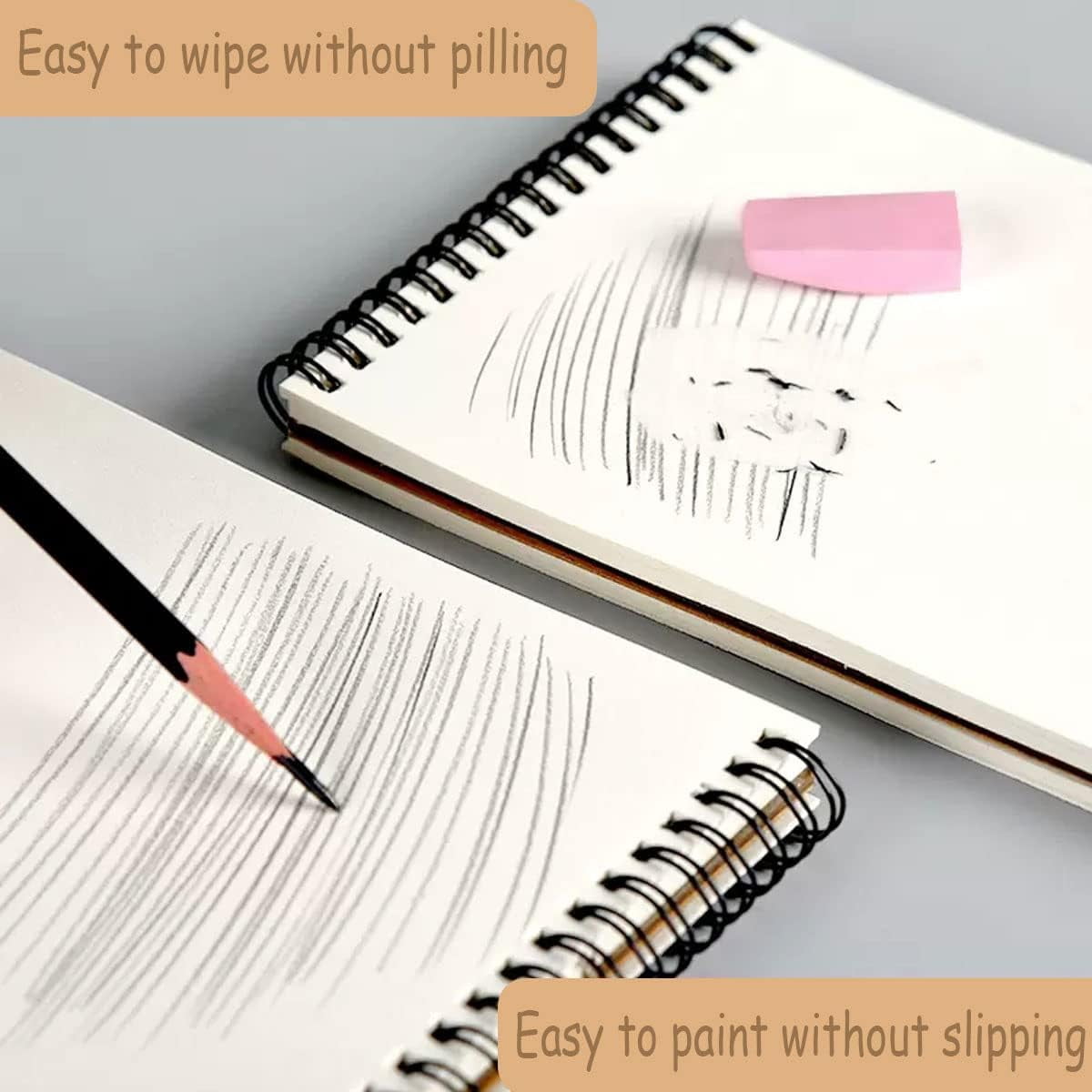 Sketch Book Pad, Drawing Paper 5.5" x 8.5" Spiral Bound, Bound (98lb/160gsm), Pack of 1, Durable Acid Free Sketchbook for Painting, 30 Sheets Each (1 Pack- 5.5"X8.5")