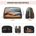 thumbnail image 5 of Naloa Lava Dragon Leather Makeup Bag for Purse Travel, Portable Small Cosmetic Organizer for Women and Girls, Make up Bag with Zipper, 5 of 8