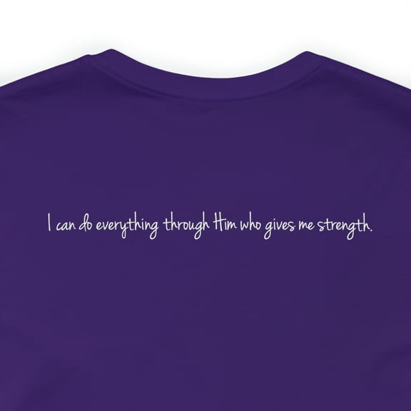 Philippians 4 13 Front and Back Printed Unisex Short Sleeve Tee