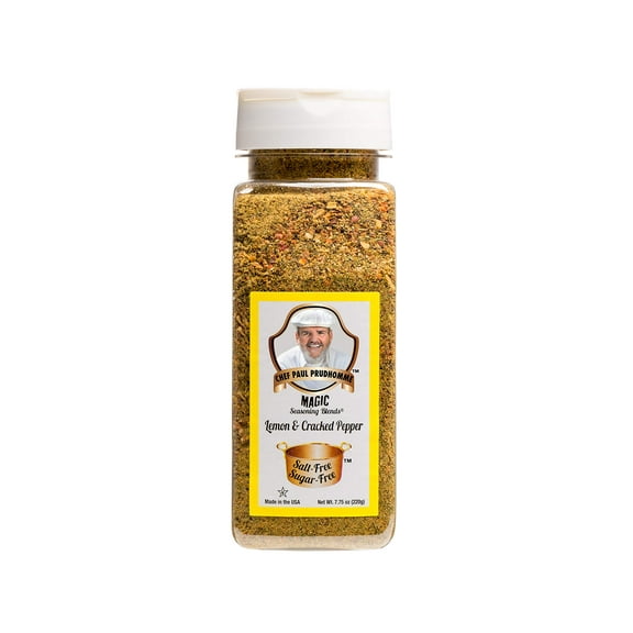 Chef Paul Prudhomme's Magic Seasoning Blends ~ No Salt & No Sugar Seasoning Blends: Lemon & Cracked Pepper, 7.75 Oz. H1