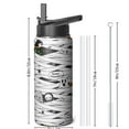 thumbnail image 3 of Stainless Steel Halloween Tumbler 18oz with Lid and Straw – Ghost Pumpkin Witch Design – Insulated Travel Cup for Coffee or Water – Holiday Gift for Her Him, 3 of 6