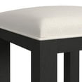 thumbnail image 4 of Woodridge Dressing Stool with White Fabric in Black with Grain, 4 of 8