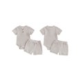 thumbnail image 2 of BemeyourBBs Baby Boy Shorts Set Striped Short Sleeve Bodysuit Elastic Waist Shorts, 2 of 9