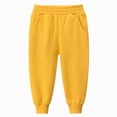 thumbnail image 4 of NOLDARES Boys' Tricot Bottom Sweatpants - Athletic Running Pants with Pockets for Kids Teens Youth(Yellow,6-7 Years), 4 of 4