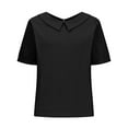 thumbnail image 4 of Womens Shirts Summer Solid Color Cotton And Linen Top Womens Tops, 4 of 7