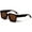 Brown, variant on Fashion Revolt UV Protection Unisex Square Soft Thick Frame Black Square Sunglasses