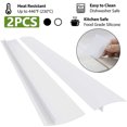 thumbnail image 1 of Silicone Gap Cover, (2 Pack) Silicone Gap filler Stopper Kitchen Stove Counter Gap Covers - Flexible Stove Space Fillers, Food Grade (21 Inches, White), 1 of 10