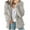 Gray, variant on WREESH Womens Coat Fuzzy Fleece Jacket Solid Zipper Hooded Coats Casual Winter Warm Oversized Outerwear Black