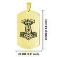 thumbnail image 2 of Stainless Steel Viking Mjolnir (Thor’s Hammer) Dog Tag Pendant Necklace, 2 of 3