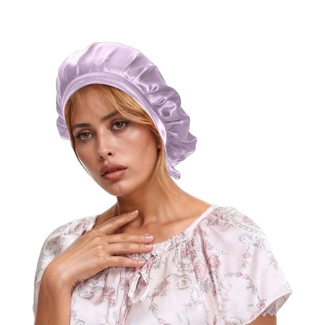 Aocisk All Seasons Hat with Ear Versatile Home Use Design for Comfort and Style Light Purple A