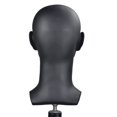 thumbnail image 4 of MIAOMANZI Cabeza de maniquí de PVC, maniquí masculino negro, soporte para maniquí, modelo de exhibición, sombrero, bufanda, pelucas, gafas de pelo, sombrero, herramienta de peinado de belleza (negro m, 4 of 5