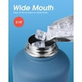 thumbnail image 4 of Half Gallon Water Bottle Insulated with Straw & 3 Lids, Coolflask 64 oz Water Jug Large Metal Stainless Steel Wide Mouth for Sports, Gym or Office, BPA-Free Keep Cold 48H Hot 24H, Magic Black, 4 of 7