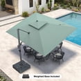 thumbnail image 2 of Sombrilla de patio PURPLE LEAF 2,7 m x 3,6 m en voladizo con base, 2 of 8