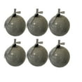 thumbnail image 3 of Twinkle Bulbs (6) Silver Glitter Balls Ornaments w/ White Flickering LED, 3 of 3