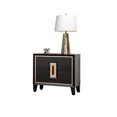 thumbnail image 4 of Queen Size Bed 2x Nightstands Espresso Panel Headboard Footboard 3pc Bedroom Set Contemporary Style, 4 of 10