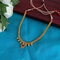 thumbnail image 4 of Efulgenz Indian Bollywood Traditional White Red Rhinestone Faux Ruby Faux Pearl Designer Thusi Style Necklace in Antique for Women, 4 of 5