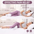 thumbnail image 5 of Behome Knee Pillow, 14” Comfortable Memory Foam Leg Pillow for Side Sleeping, Hip Pillow Between Legs, Gray, 5 of 6
