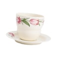 thumbnail image 2 of Juego de taza y platillo de té Macarena floral con adorno de diseño Vintage, 2 of 8