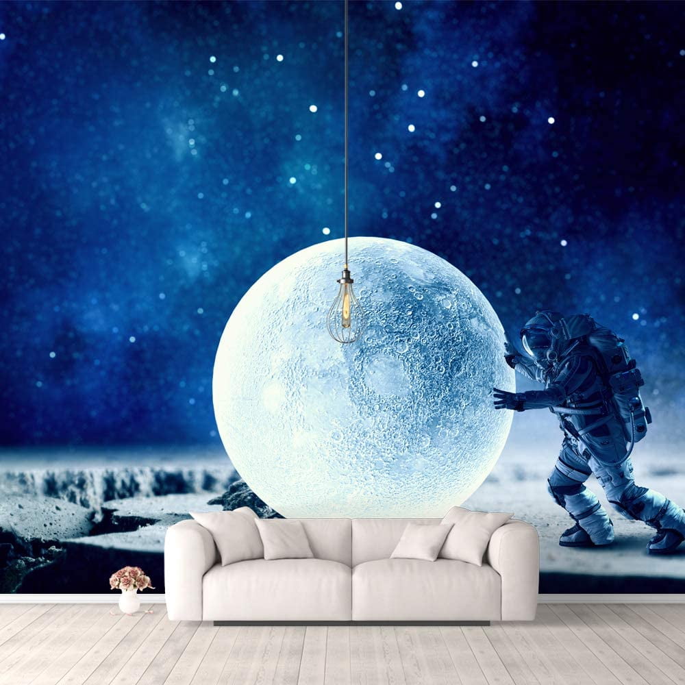 IDEA4WALL 6pcs Outer Space Peel and Stick Wallpaper Removable Wall