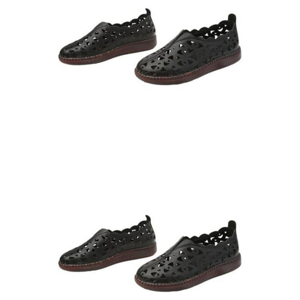 Sandalias Mujer Qarigey Transpirables Calzado Cómodo Negro 35