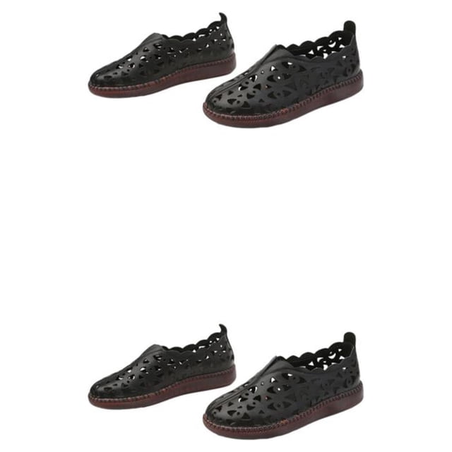 Sandalias Mujer Qarigey Transpirables Calzado Cómodo Negro 35