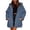 Blue, variant on Diamond Quilted Hooded Jacket for Women, Lightweight Zip Up, Casual Winter Warm Padded Outerwear, 1 Piece, S-XXL, Plus Size Friendly